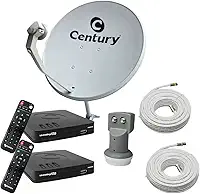 Kit Antena - Receptor Digital Midiabox Lnbf Duplo Cabo 110v/220v