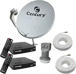 Kit Antena - Receptor Digital Midiabox Lnbf Duplo Cabo 110v/220v