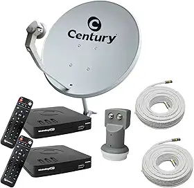 Kit Antena - Receptor Digital Midiabox Lnbf Duplo Cabo 110v/220v