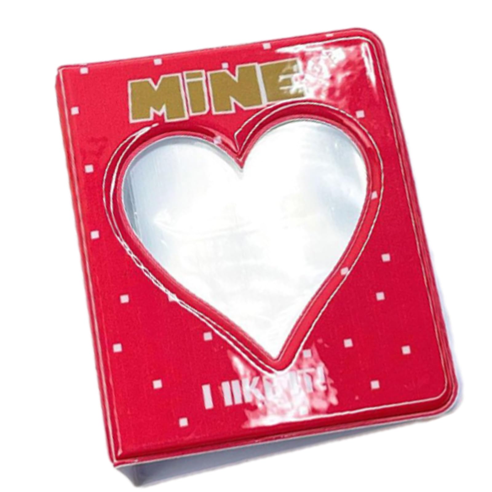 Tfaoys 64 Pages Cartoon Photo Album 3Inch 64 Slot Love Heart Hollow Card Binder Photocard Holder Namecard Book Gift Photo Album