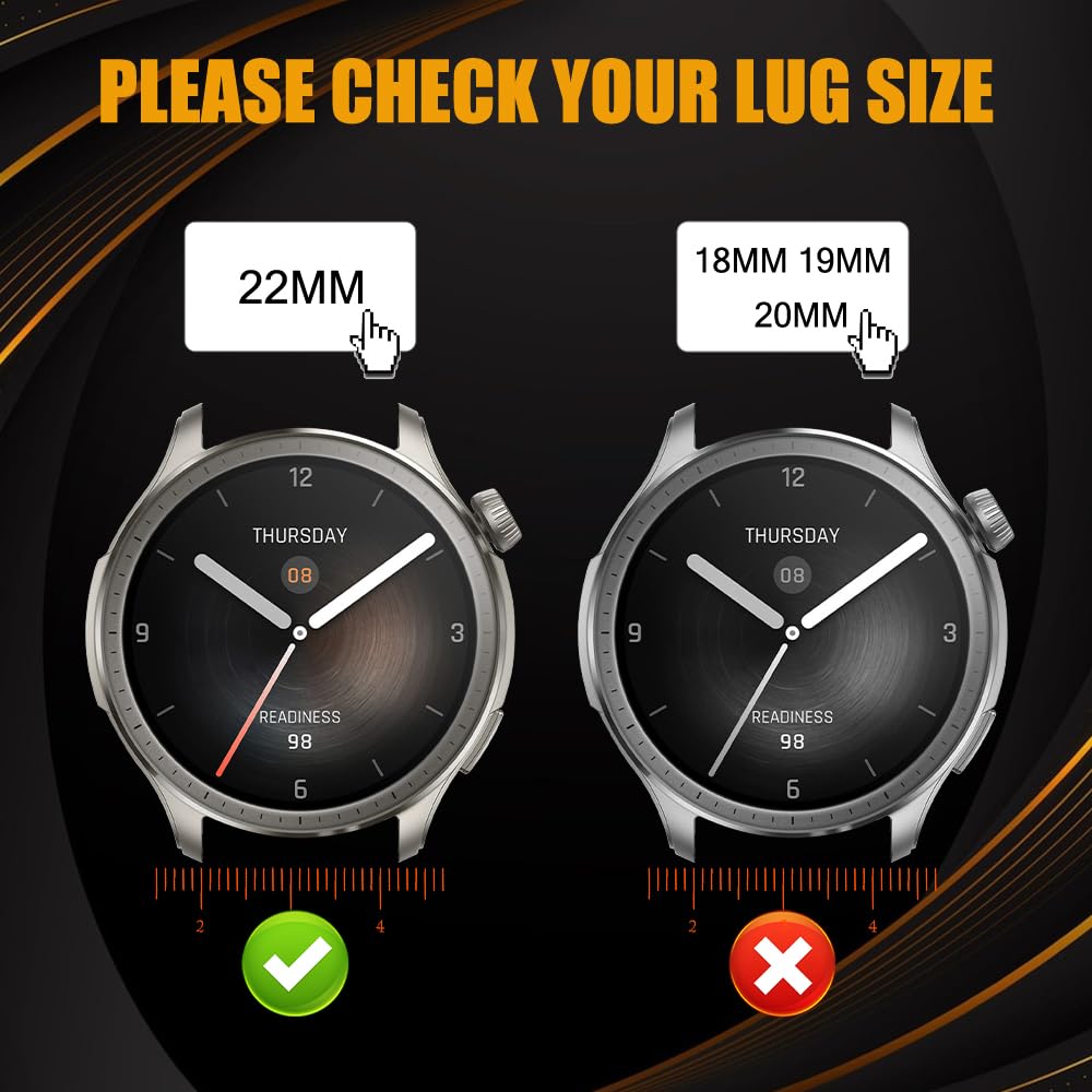 Niboow 22mm Bracelet For Amazfit Balance/Beep 5/Cheetah/Cheetah Pro/GTR