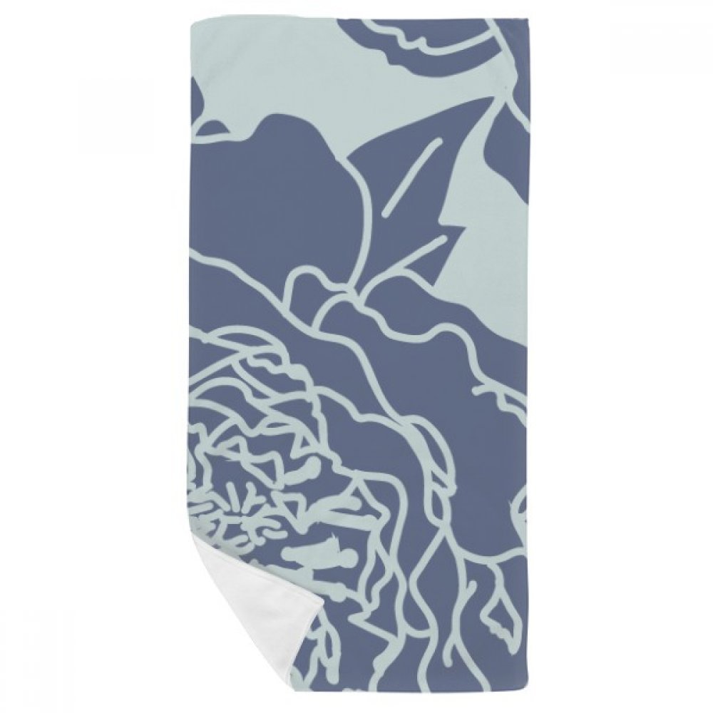 Serviette de bain plantes pivoine motif art pour le sport et voyage