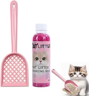 NonScents Odor Control Cat Litter Deodorizer-Cat litter deodorization-Cat litter companion,Professional Strength Odor Neutralizer,Rose fragrance and Cat litter shovel 2pcs (One)