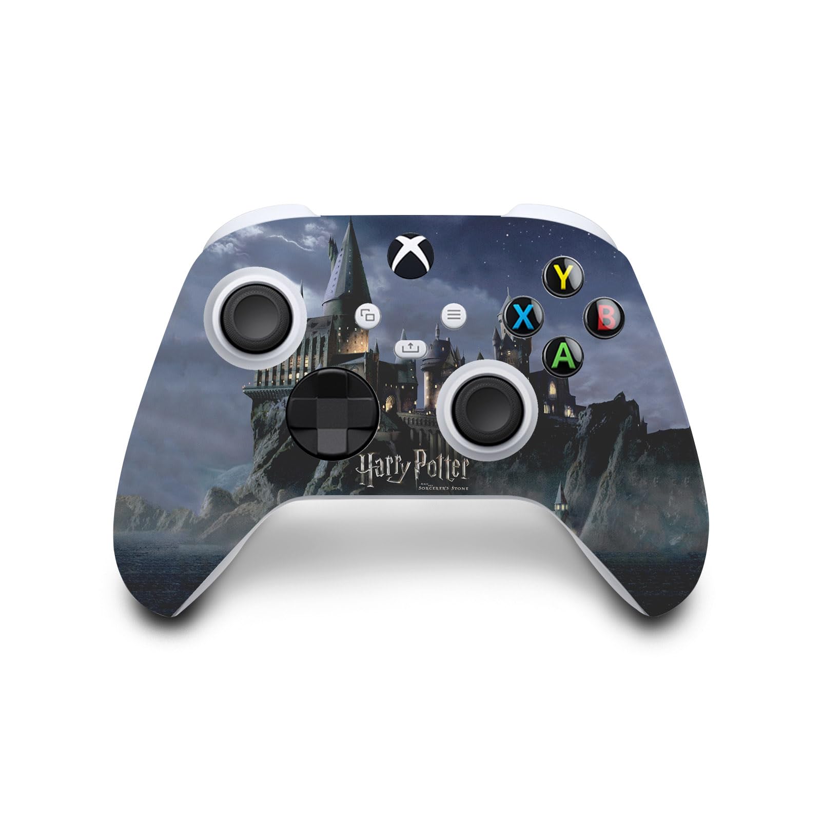 Head Case Designs Licenza Ufficiale Harry Potter Castello Grafica Vinile Sticker Gaming Pelle Adesivo Compatibile con Xbox Series S Console And Controller Bundle