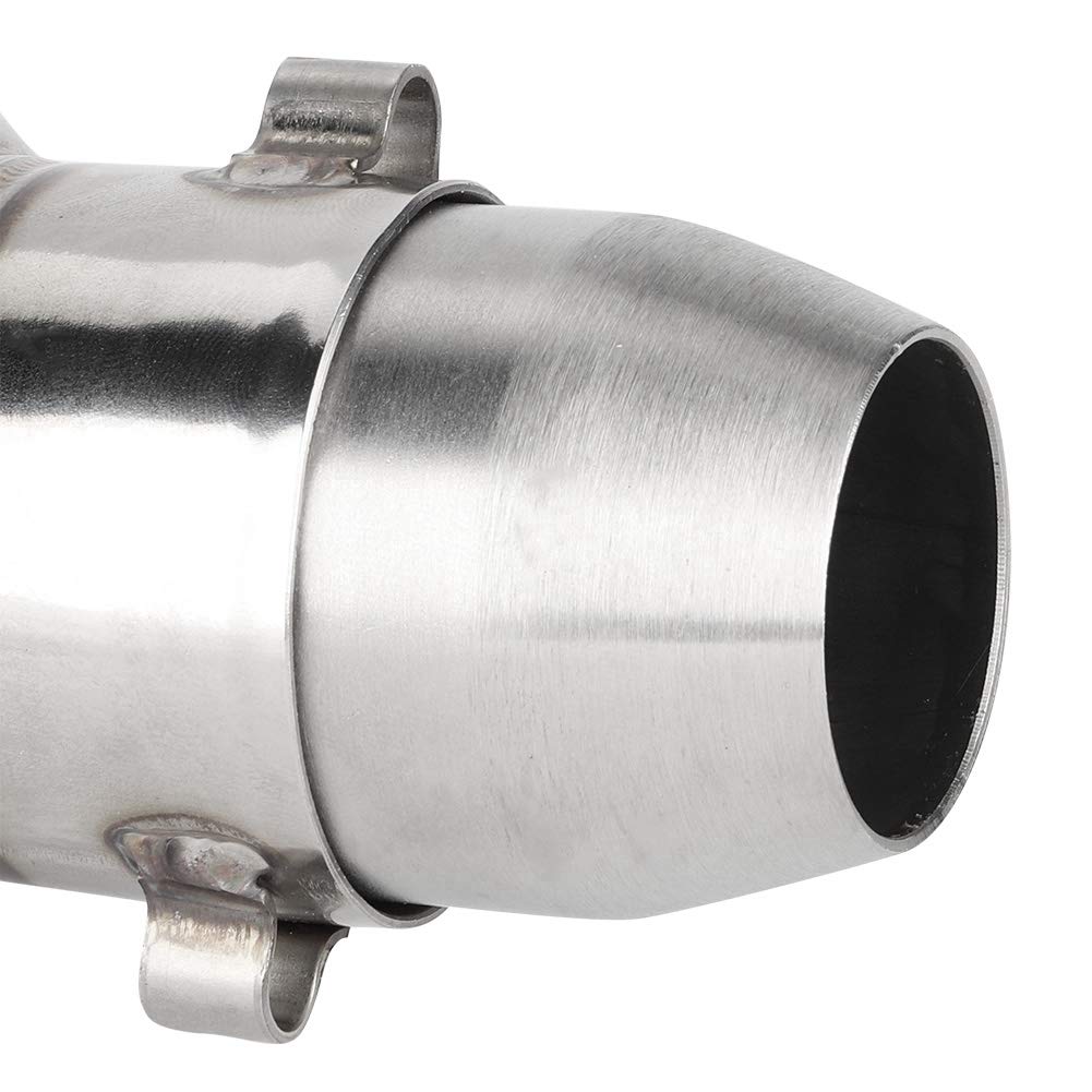 Tubo di Scarico della Coda, Moto Universale 51 Mm in Acciaio Inossidabile Coda Silenziatore Posteriore Tubo di Mostro di Scarico Blu Lucido
