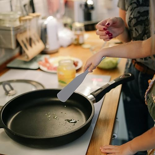 Miniatura 3 de Hemoton Juego de espátulas de goma de silicona antiadherente, espátula, espátula ranurada, espátula para tortitas, utensilios de cocina para