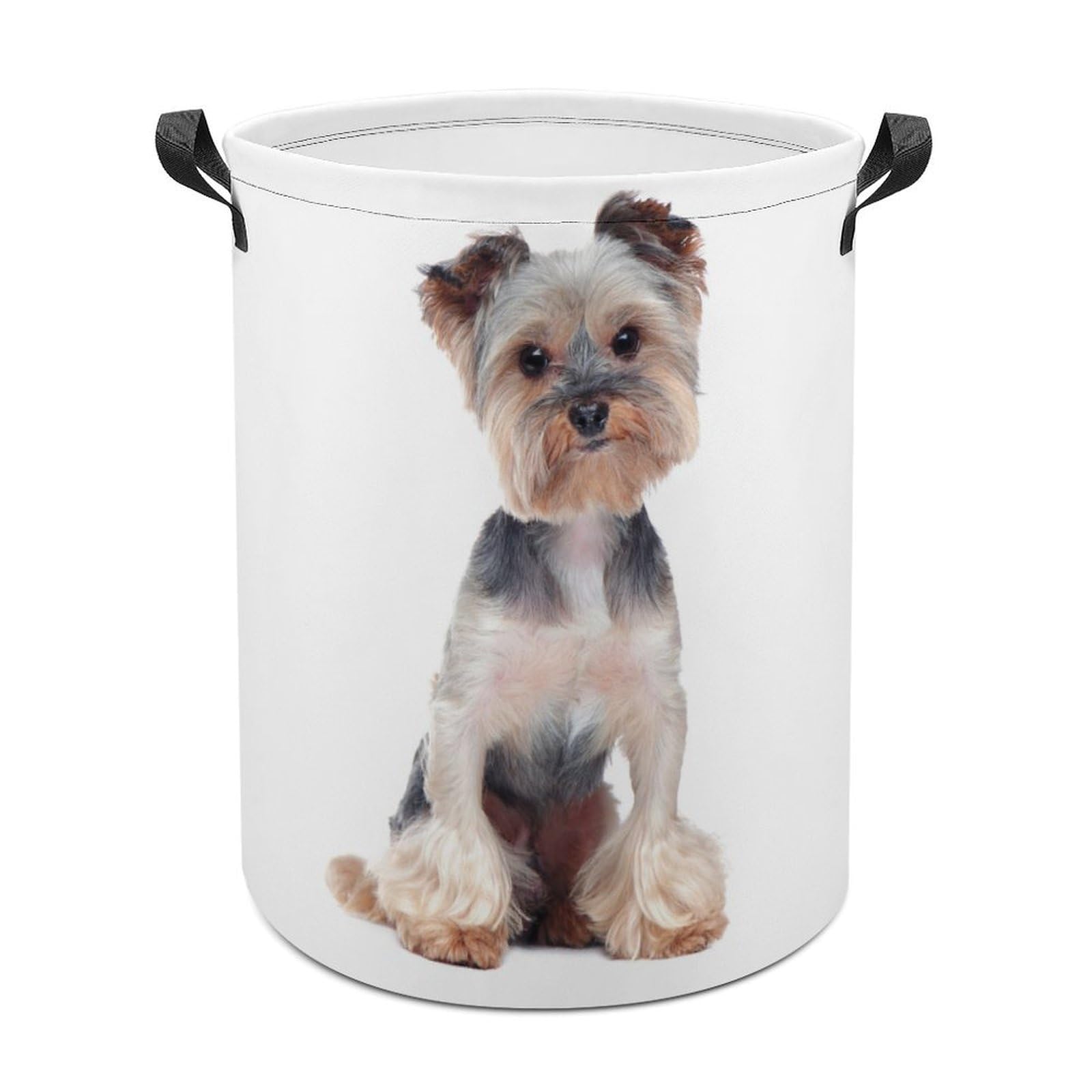MHYRAC Laundry Hamper, Yorkshire Terrier Laundry Basket, Washing Basket with Handle