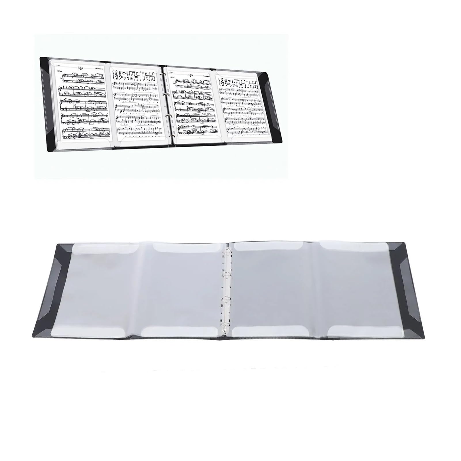 Music Sheet Chormappe Notenordner | Erweiterbarer A4-Ordner mit 52 Seiten Kapazität for Klavier, Violine, Cello