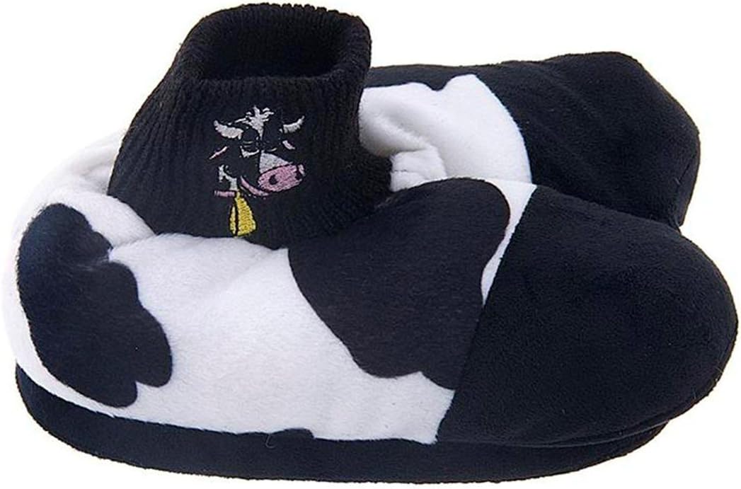 Cow Animal Feet Mooing Slippers for Kids -Size Youth 9-12