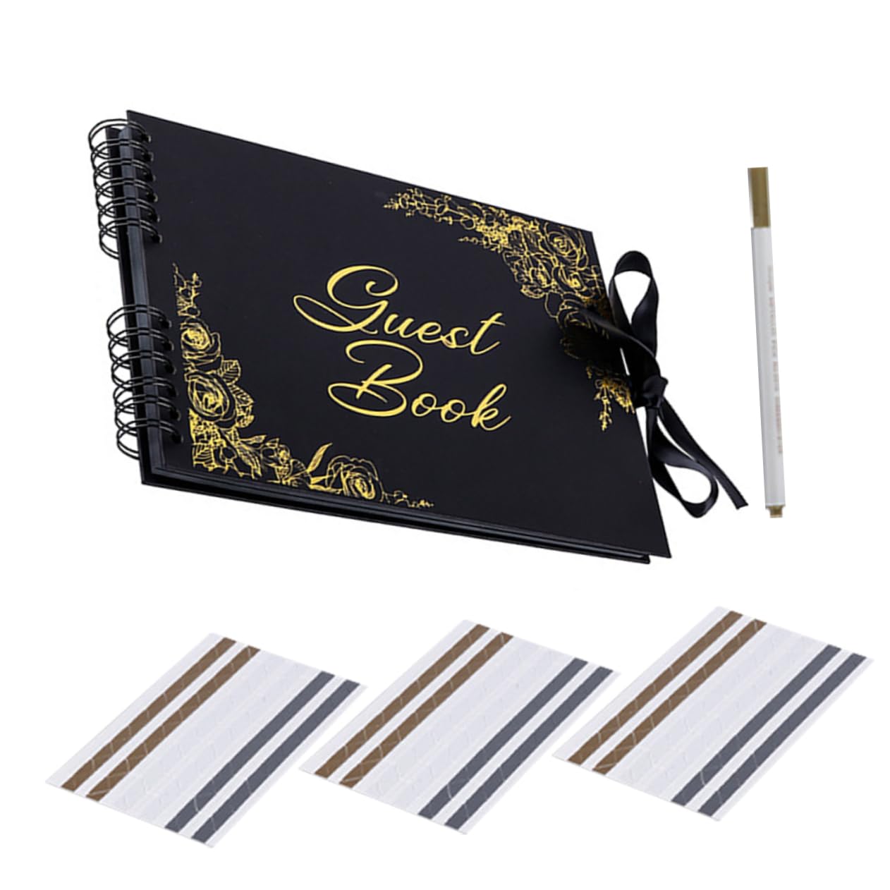 Gästebuch Hochzeit Elegantes Gästebuch Mit Goldprägung Seiten Für Unterschriften Und Persönliche Nachrichten Für Hochzeitszeremonien Und Feierlichkeiten
