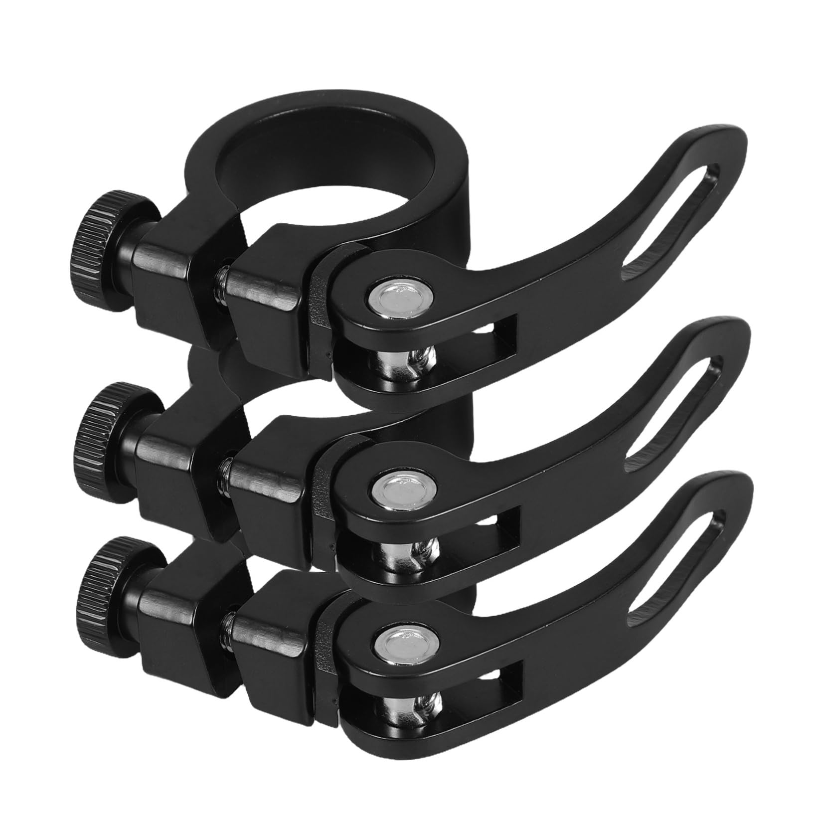 Toddmomy 3Pcs Aluminum Alloy Bicycle Seat Post Clamp Quick Release Tube Clip for Secure Fit Precision Engineering for Mountain Road Bikes Compatible Multi Purpose Accessory
