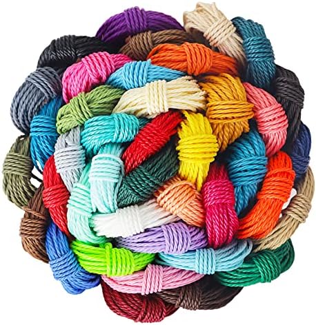 Waxed Cord 40 Colors - 1mm 437 Yards Waxed Polyester Cord Wax Cotton String for Bracelet Making Waxed Thread for DIY Jewelry Making