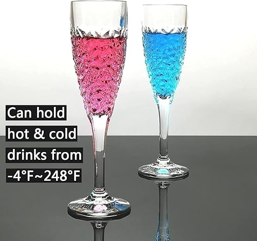 Miniatura 6 de [Parece vidrio] Juego de 6 copas de champán irrompibles para bodas, fiestas, vasos de champán de plástico Tritan transparente, aptos para