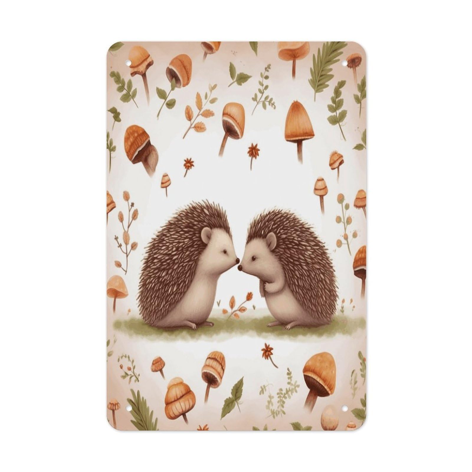 VstaDank Nature Lovely Hedgehog Lovers Metal Tin Signs Personalized Wall Art Prints Decoration Art Poster Funny Vintage Tin Sign Iron Sheet Painting Metal Signboard Decor Painting for Wall Decor