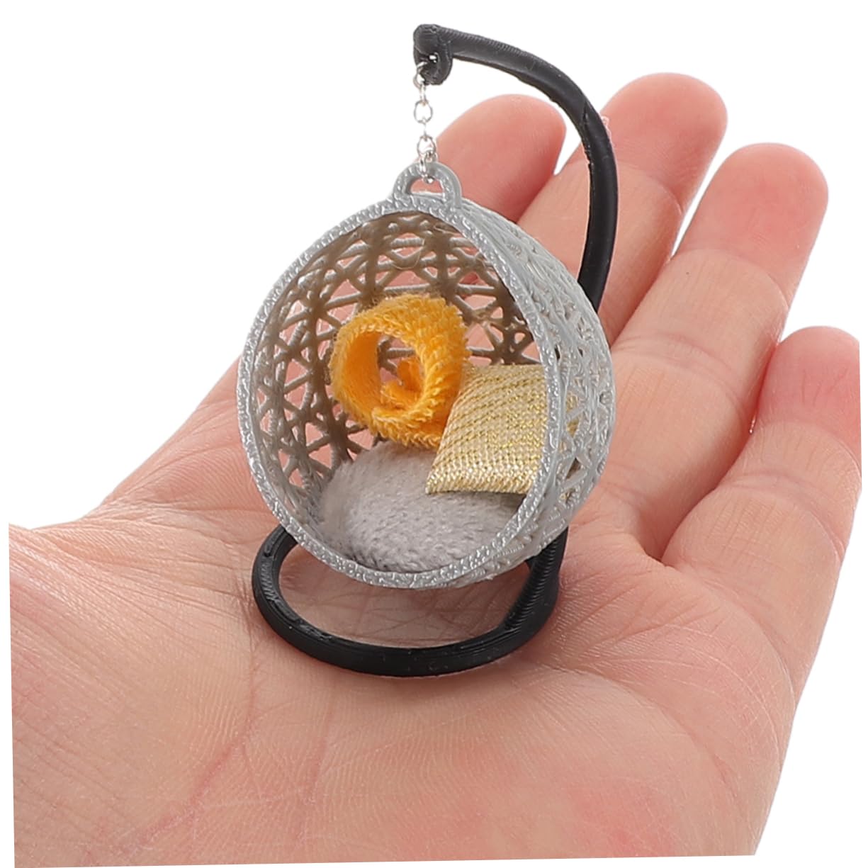 Alasum Miniature Swing Chair 1 30 Scale Dollhouse Furniture Accessory Diy Hanging Chair Model for Tiny House Desk Decor and Micro Landscape Ornament - Image 4