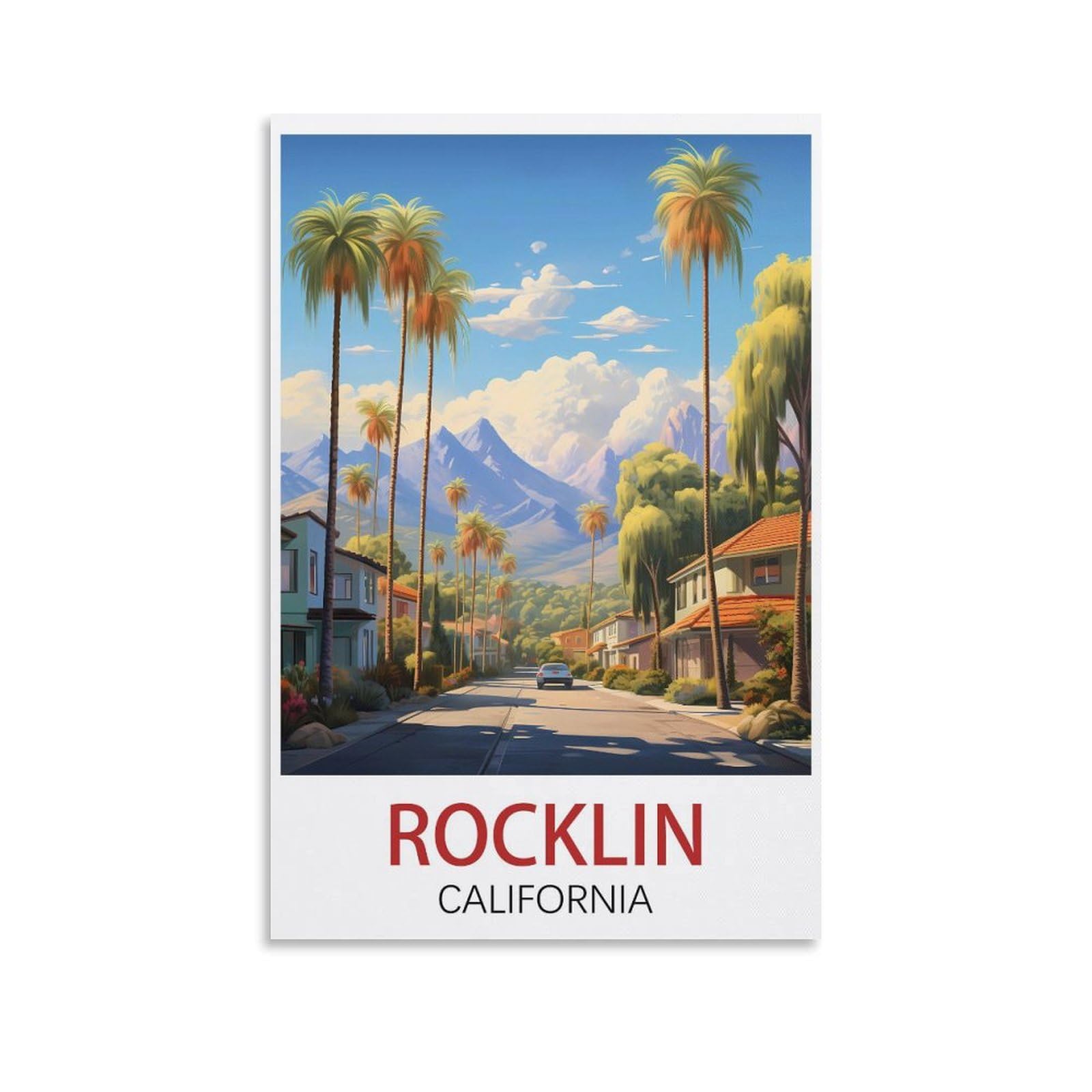 EZMLFA 5D Diamond Painting Kits for Adults,Rocklin Californias,Diamond Painting,Landscape Gem Art Kits Adult and Crafts Home Decor 40x50cm