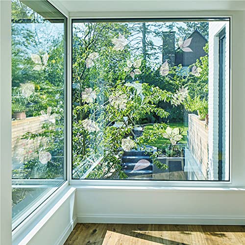 Fingooo Window Decals For Bird Strikes,52 Pieces Large Leaf Shape Anti Collision Window Stickers #TOP4