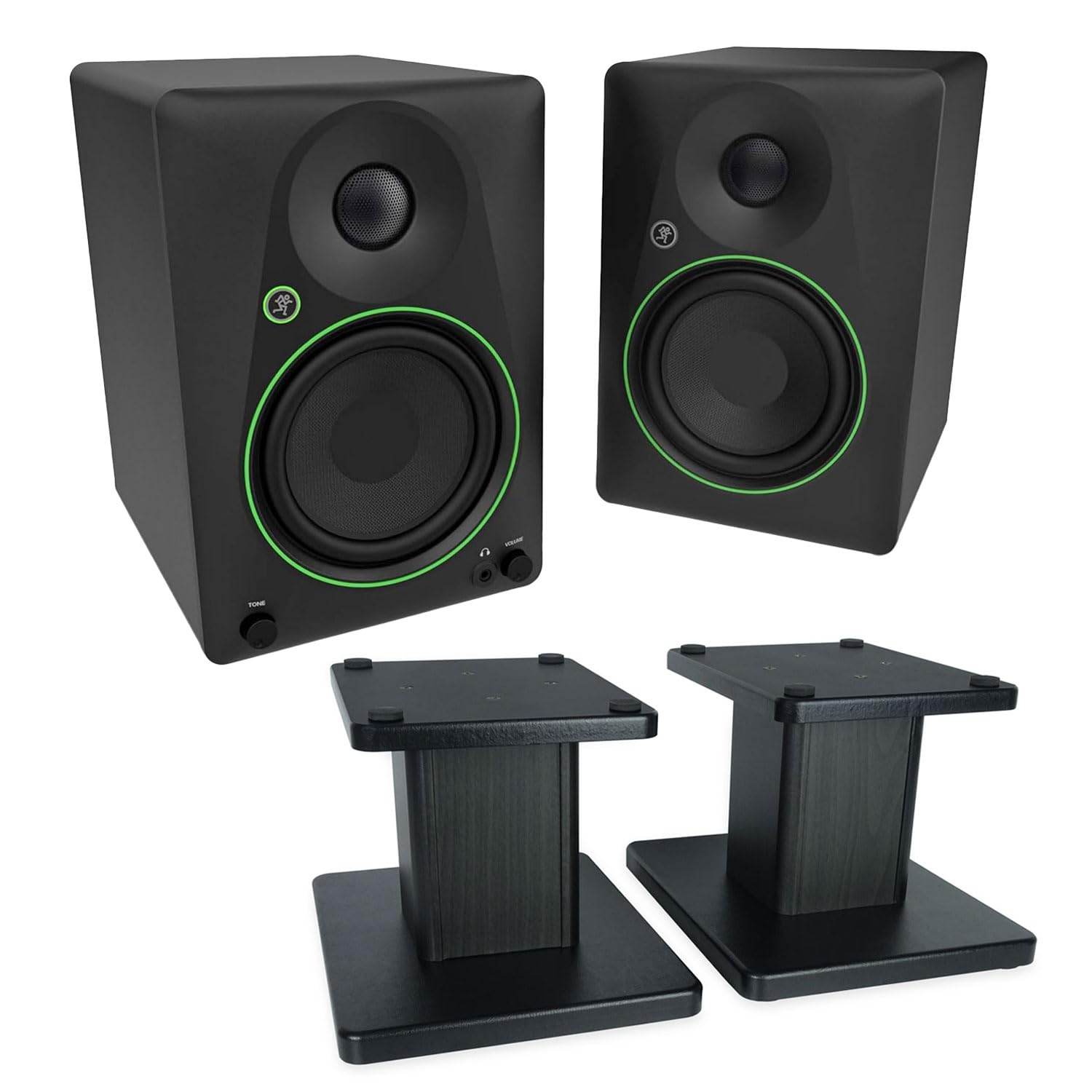 Mackie CR5BT - Monitores activos de estudio de 2 vías, altavoz Bluetooth con soporte keepdrum