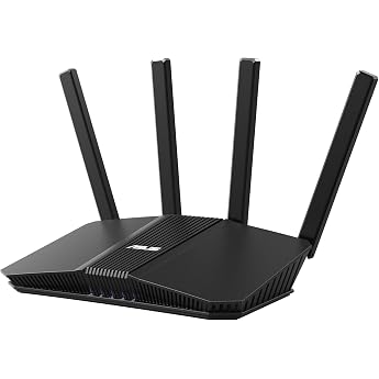 ASUS RT-BE58U Expandable WiFi Router 7 AiMesh 4K QAM MLO WAN / LAN 2.5G with AI Detection, Four 1G Ports, Commercial Network Se