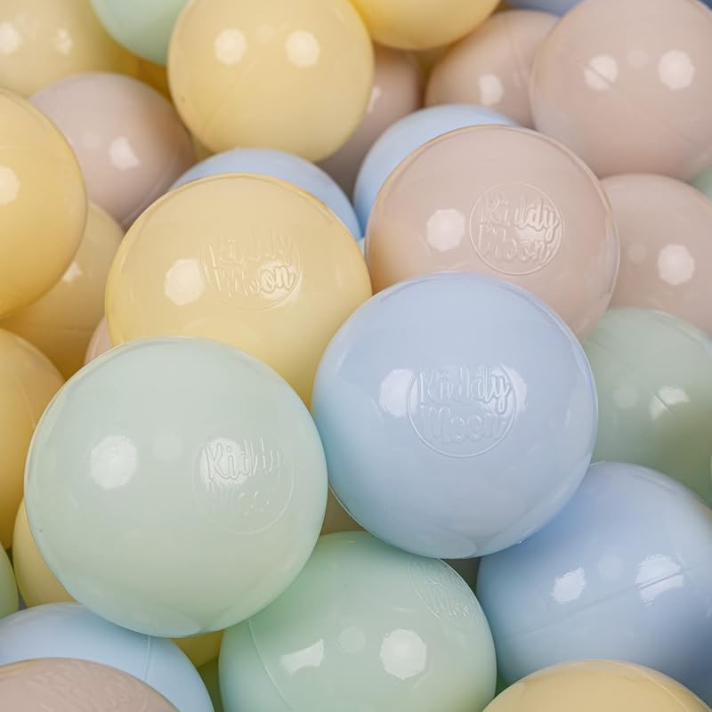 KiddyMoon Bolas Colores Pastel Color Only para Piscina Plástico Niños Infantil ∅ 7Cm Fabricado UE Sólo Color Pastel