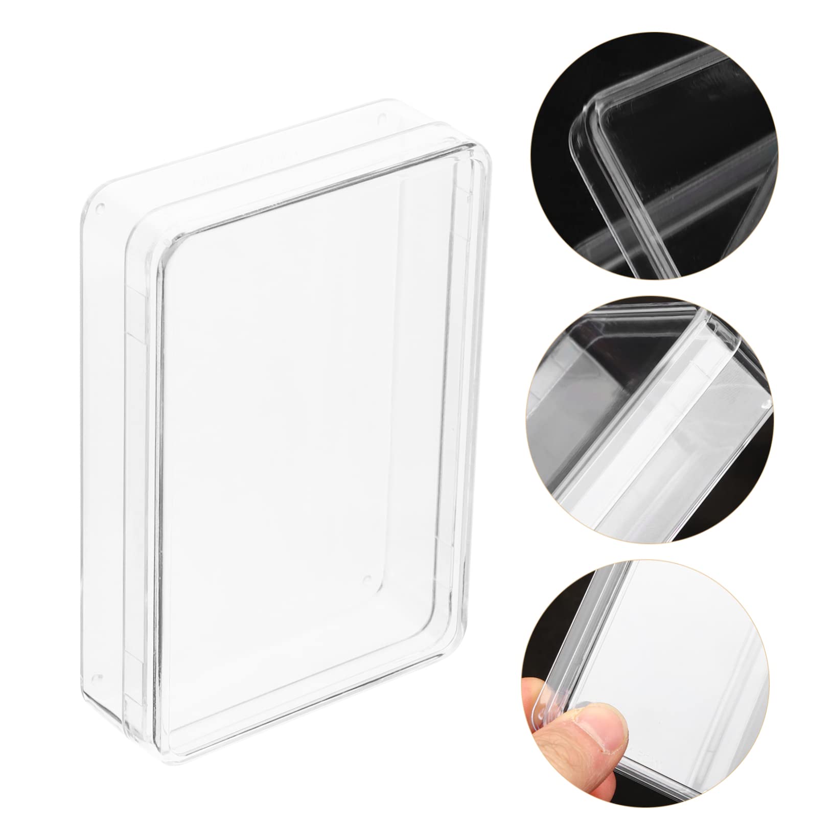 Toyvian 8piezas Caja De Almacenamiento para Cartas De Poker Estuche De Plástico Transparente Tapa Organizador Compacto para Barajas