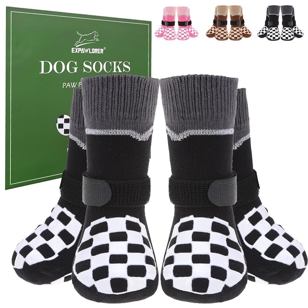 Photo 1 of EXPAWLORER Dog Socks to Prevent Licking Paws with Grippers for Hot Pavement