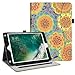 Fintie iPad 9.7 2018 2017 / iPad Air 2 / iPad Air Case - [Corner Protection] Multi-Angle Viewing Folio Cover w/Pocket, Auto Wake/Sleep for Apple iPad 6th / 5th Gen, iPad Air 1/2, Summer Dahlia