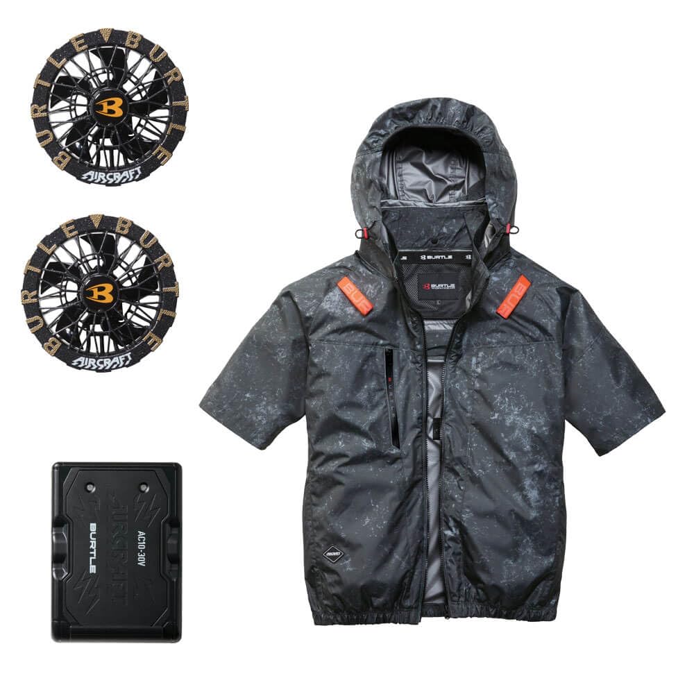 Amazon.co.jp: [BURTLE] [バートル] エアークラフト 半袖ブルゾン +