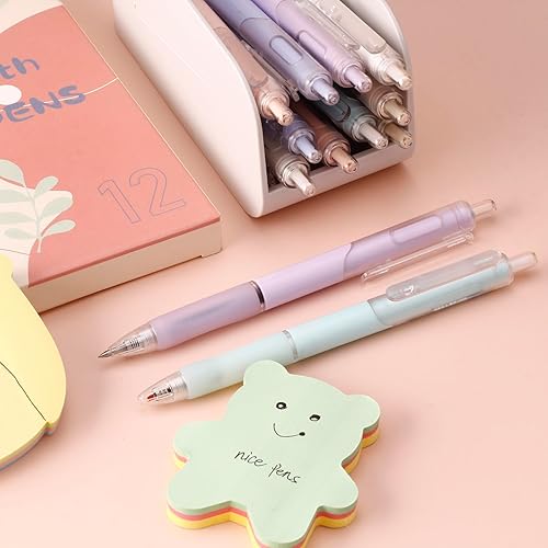 Miniatura 3 de 0.5 bolígrafos de punta extra fina de escritura suave, tinta de gel negra de secado rápido, juego de bolígrafos retráctiles para diario, tomar