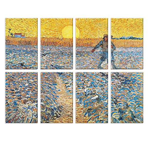 Art Acoustic Panels, 8 Pack Self-Adhesive Large Wall Art Paintings For Wall Decoration, Sound Absorbing Panels For Recording Studio, Living Room And Bedroom,45X36Inch (The Sower)… #TOP24