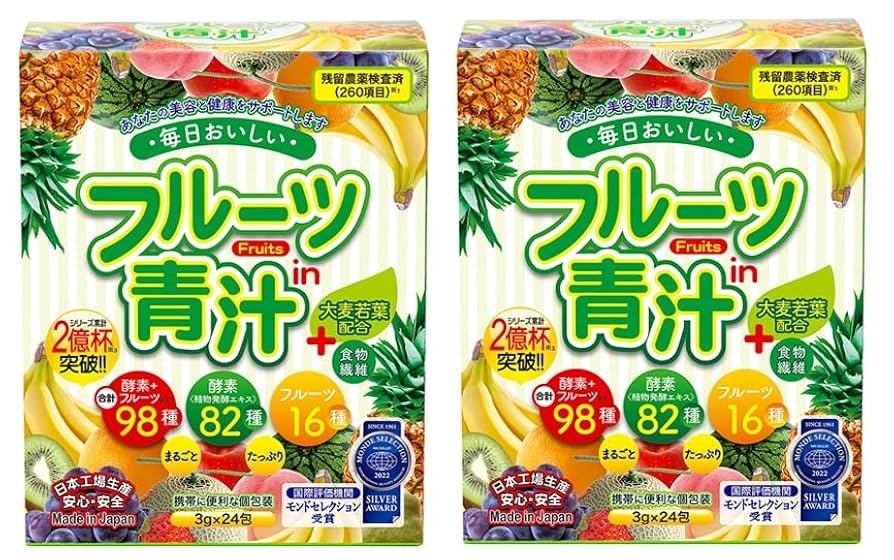Amazon | 【まとめ買い】毎日おいしいフルーツin青汁 （3g×24包
