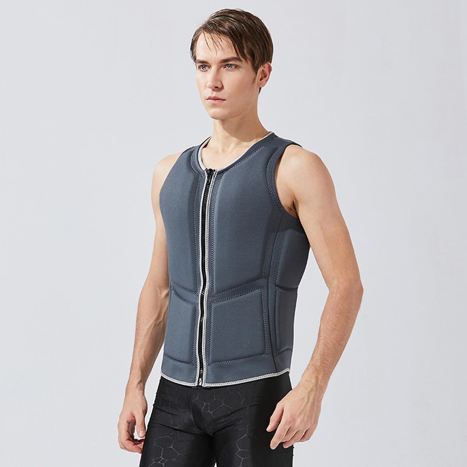 Swimming Vest Adult Slim Lightweight Swim Aid Neoprene Buoyancy for Snorkeling Swimming Surfing Water Sports Boating Fishing Kayaking Canoeing Rafting Outdoor Safety Gear Kit