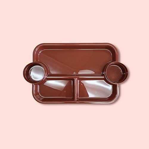 Miniatura 4 de Bandeja para servir alimentos - Diseño innovador - Fabricado en Estados Unidos (paquete de 4, negro)