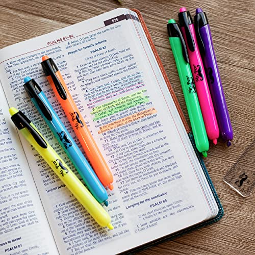 Mr. Pen- Highlighters, Retractable Highlighters, 6 Pack, Highlighters Assorted Colors, Retractable Markers, Colorful Highlighters, Colored Highlighters, Bible Highlighter, Highlighter Set #TOP5