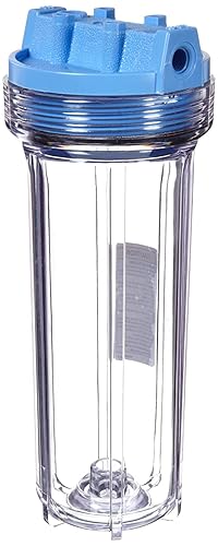 Pentair Pentek 158008 - Carcasa de filtro de línea delgada tradicional, 38 pulgadas NPT #10 para debajo del fregadero, carcasa transparente de 10