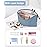 Narwey Small Makeup Bag for Purse Small Cosmetic Bag Women PU Leather Travel Makeup Pouch Zipper Pouch (Greyish Blue)