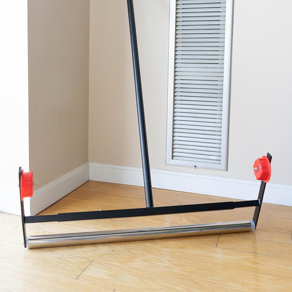 PAD ‘N PROTECT Improved Carpet Protector Film Protection Applicator, Adjustable 24”-36” Width, Fits 1.5”-3” Core, Extra Strong Handle & Joints, Durable Carpet Shield with Manual, Easy Installation