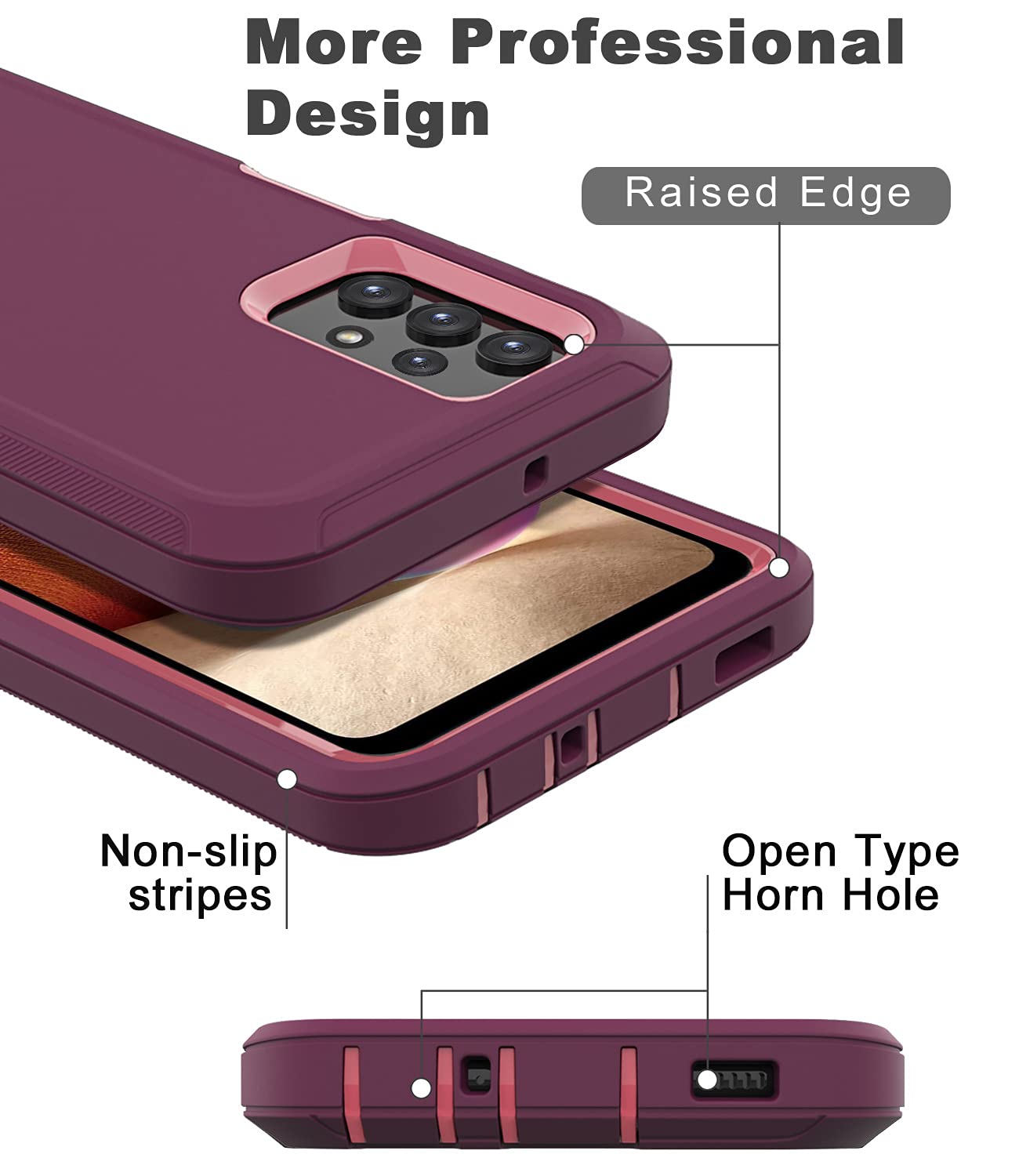Amazon.com: Comboproof for Samsung Galaxy A32 5G Case,Shockproof Dustproof  Case for iPhone Samsung Galaxy A32 5G (Purple) : Cell Phones & Accessories