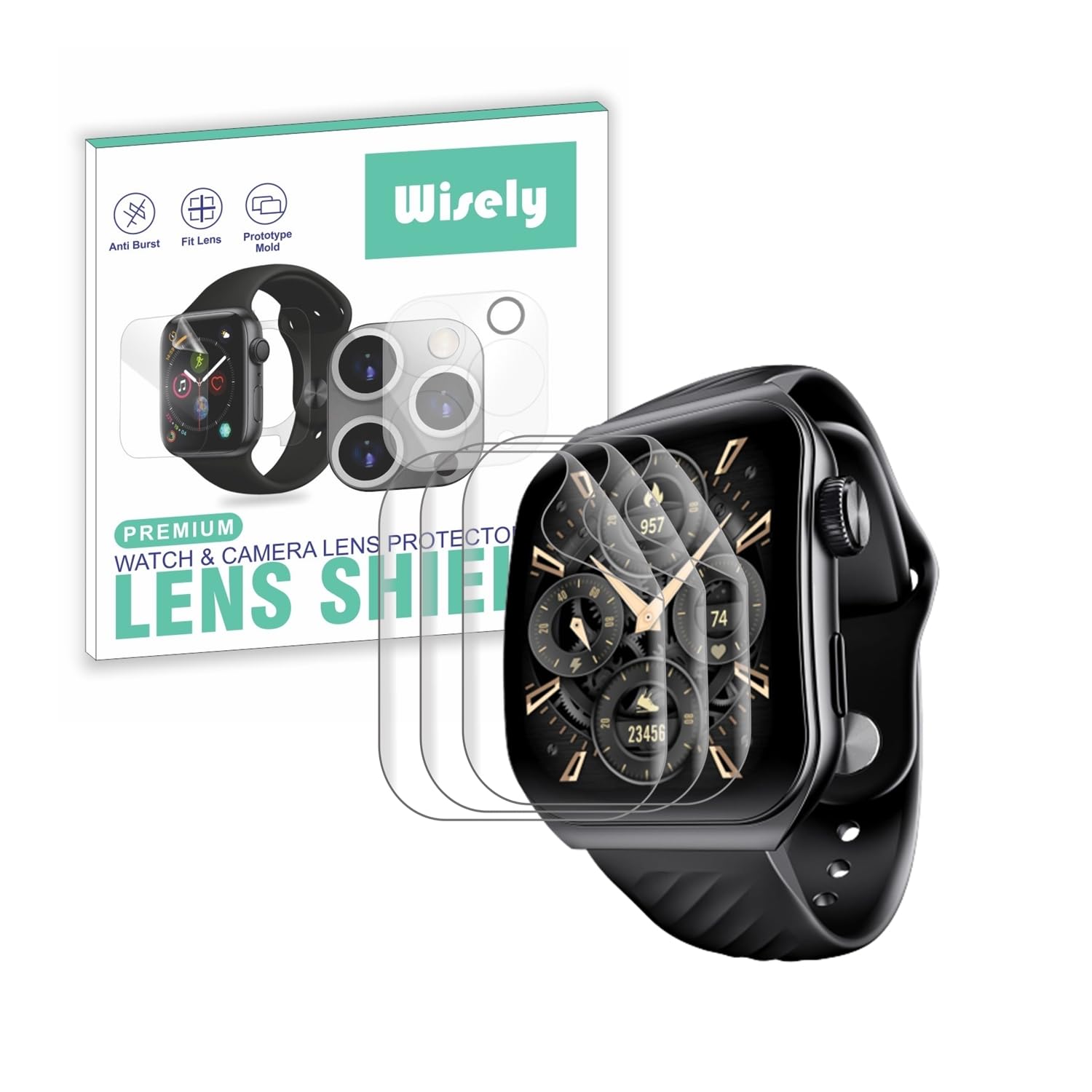 Wisely |3pcs| Screen Guard Protector For Boat Ultima Vogue Smartwatch |1.96"| Bubble Free, Easy installation kit, HD Clear, Full Cover (B0CJP8198V) Amazon Price History, Amazon Price Tracker