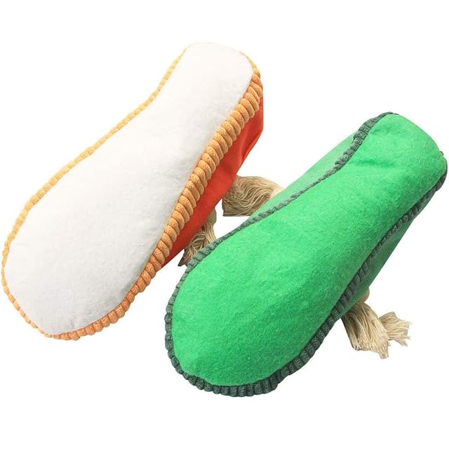 Foto 3 de 7 de Yueser Juguete Masticar Chirriante para Perro,Perros Juguetes de Sonido Juguete en Forma de Zapatillas Seguro…
