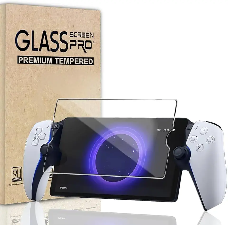 Pacote com 1 película de vidro para Playstation Portal Remote Player - dureza 9H, resistente a arranhões, compatível com capas