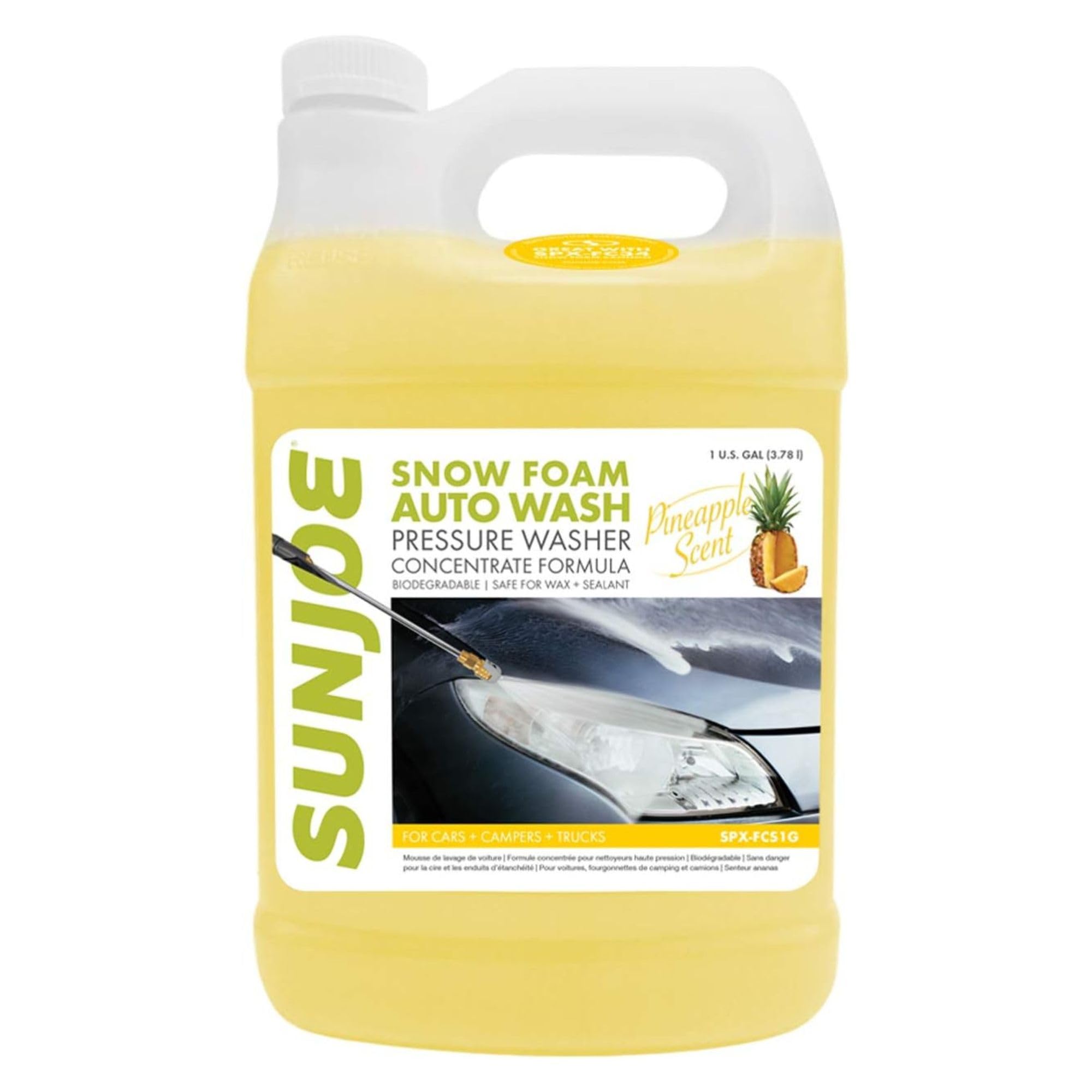 SPX-FCS1G Snow-Foam Pressure Washer Car-Wash Soap, 1 Gallon, Pineapple Scent