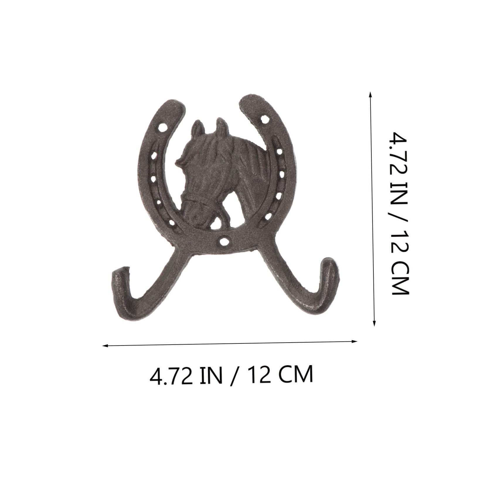 PRETYZOOM 12 Piezas Cabeza De Caballo Pezuña Doble Gancho Montaje En Pared Perchero Ganchos Para Colgar Abrigos Corbata Montado En La Pared Sombrero Rack Ganchos De Techo Resistentes