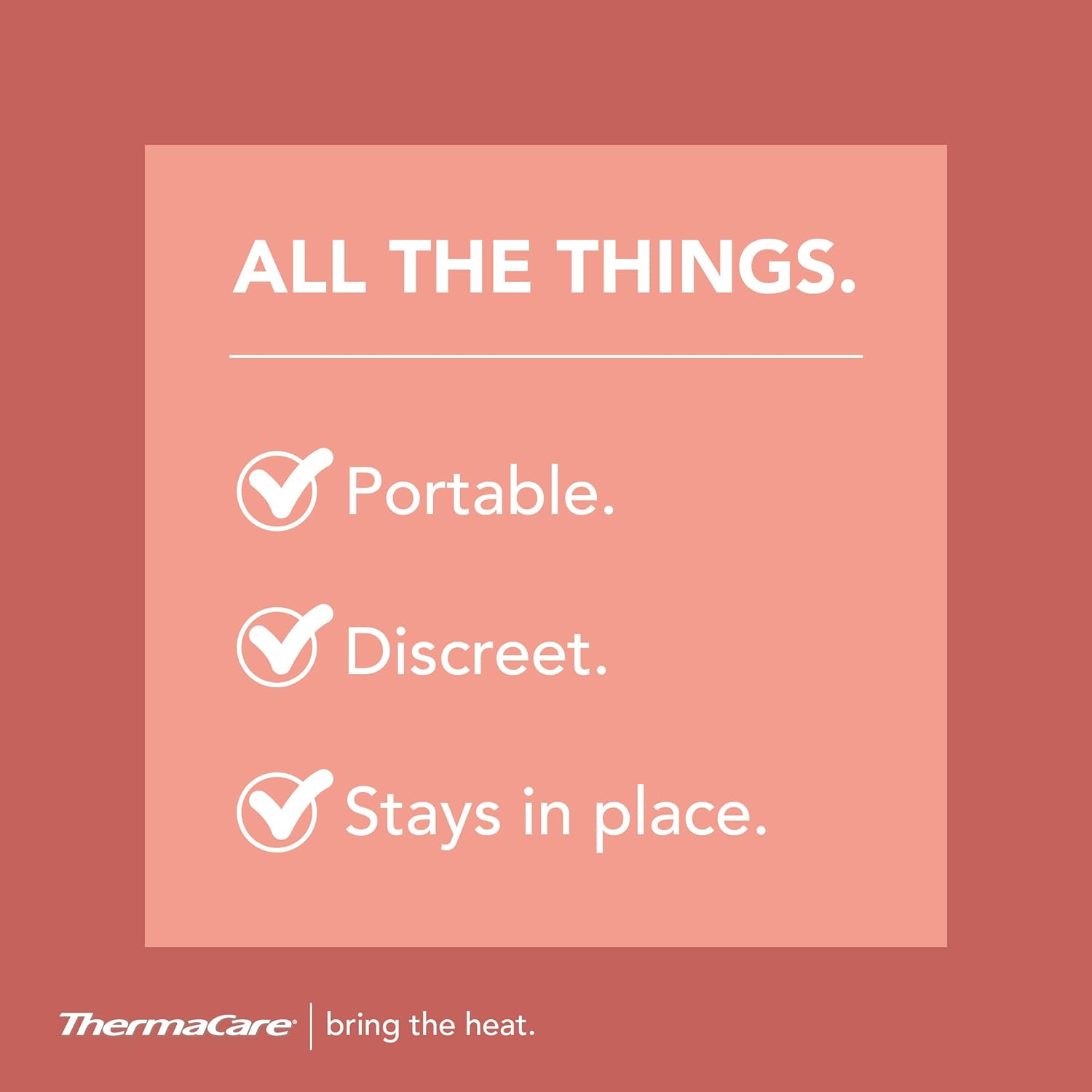 ThermaCare Portable Heating Pad, Menstrual Pain Relief Patches, Discreet Heat Wrap, 6 Count : Health & Household