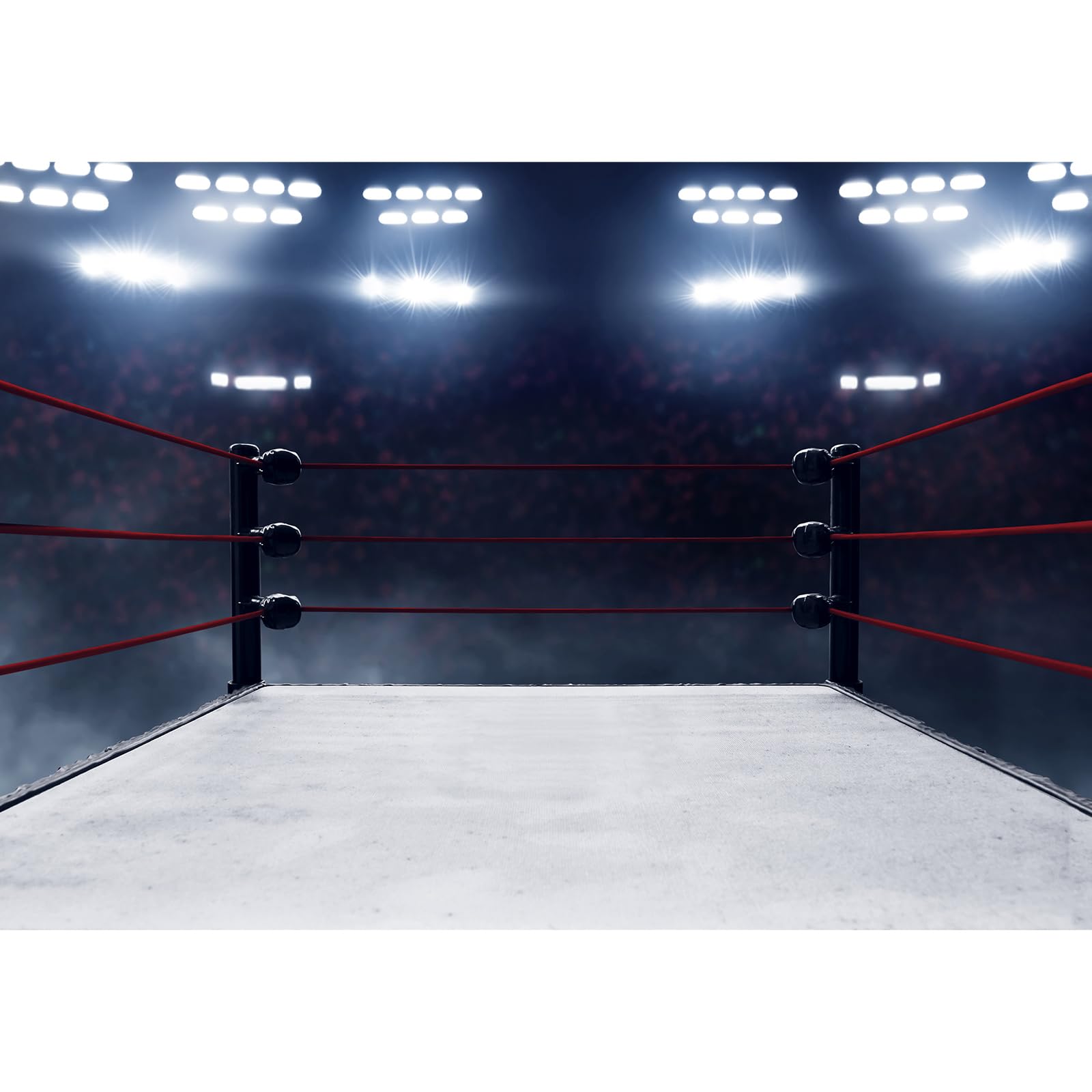 Boxing Ring Backdrop Boxing Arena with Stadium Light MMA Photography Backgrounds Boxing Theme Party Decorations Wrestling Arena Backdrops Man Boys