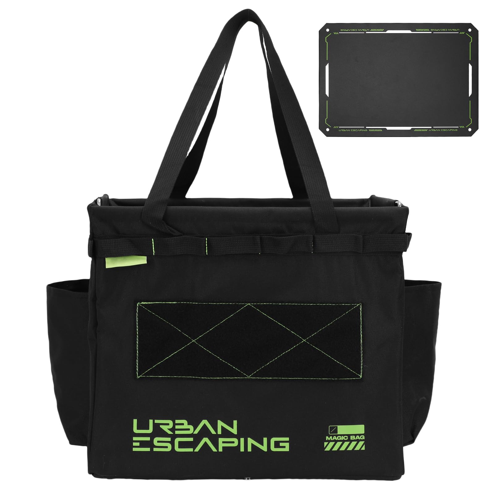 RiToEasysports Bolsa Almacenamiento Camping, Gran Capacidad 30L Soporte Carga 30kg Apertura Lateral Multifunción para Acampadores Familias Viajes Aire