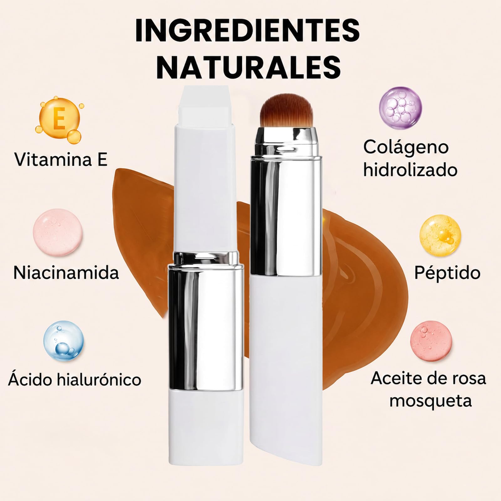 Elyra Beauty Base Maquillaje, Elyra Beauty Base Maquillaje, Una Barra De Maquillaje Que Devuelve El Brillo A Las Pieles Maduras, Con Un Brillo Natural Y Una Textura Ligera