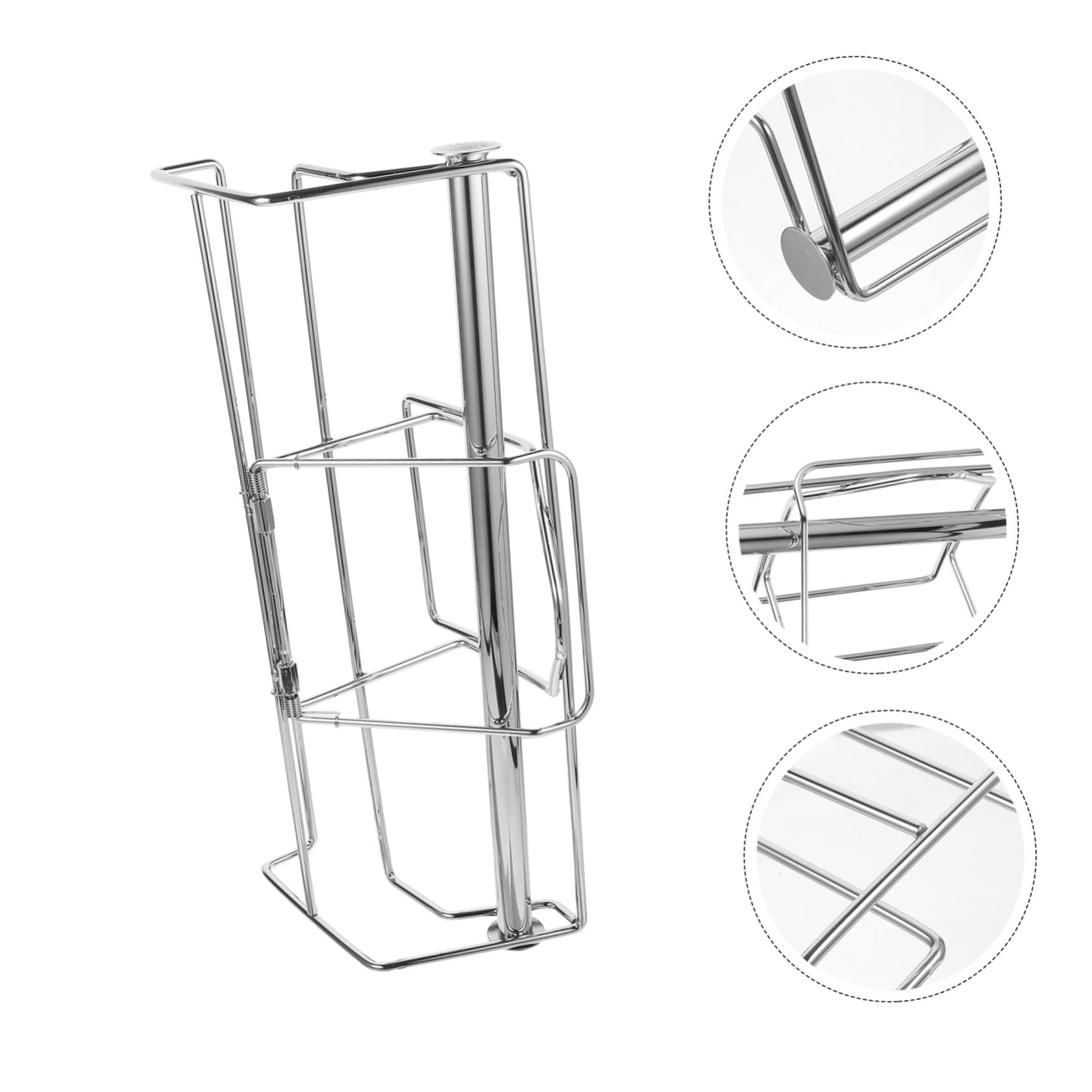 Dispensador de Bolsas de Supermercado Colgante de Acero Inoxidable | Plata, Fácil de Colgar y Tirar, Diseño Elegante para Organización de Cocina o Despensa