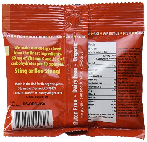 Image of Honey Stinger Organic Energy Chews, Fruit Smoothie, 1.8-Ounce Bag (Pack of 2)