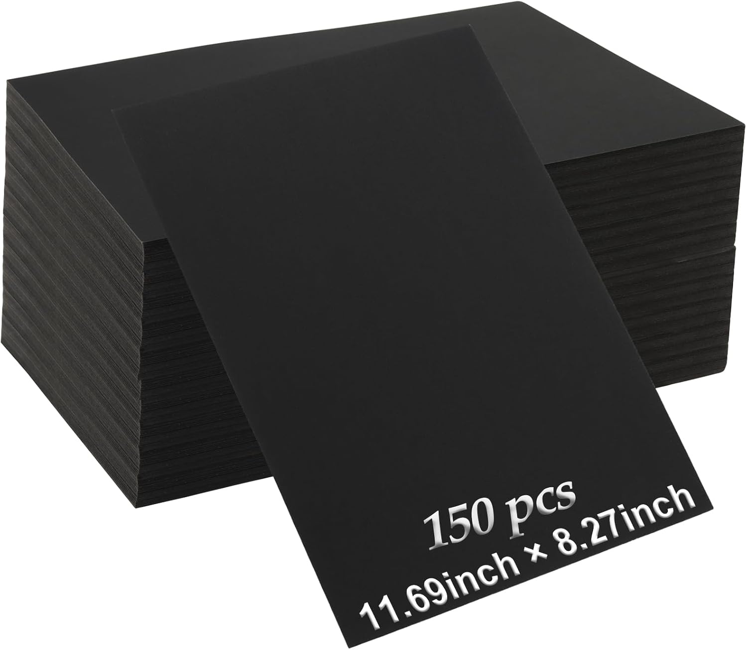 MAHIONG 150 Sheets 8.5 x 11 Inch Black Cardstock Thick